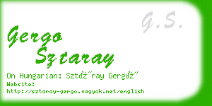 gergo sztaray business card